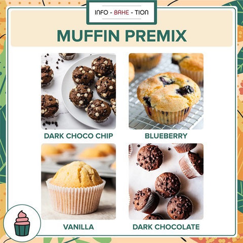 Muffin Premix 500g (Blueberry/ Chocolate/ Vanilla)