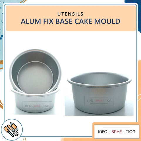 Alum Fix Non Removable Base Round Cake Mould 4"/ 6"