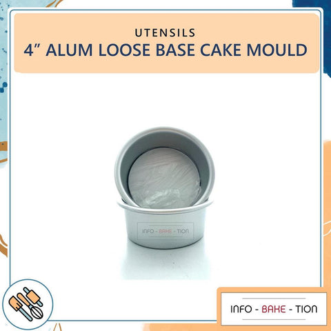 4" Alum Loose Removable Base Round Cake Mould