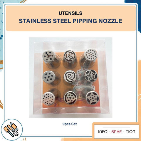 Stainless Steel Piping Nozzle 9pcs Set