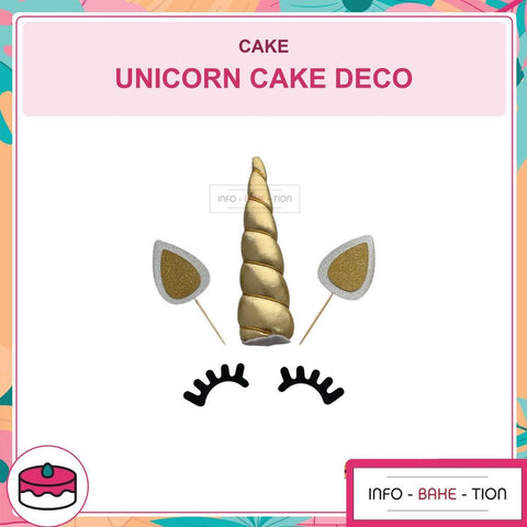 Unicorn Cake Deco Topper 2set
