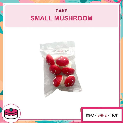 Small Mushroom Deco For Cake Or Bouquet Deco 6pcs