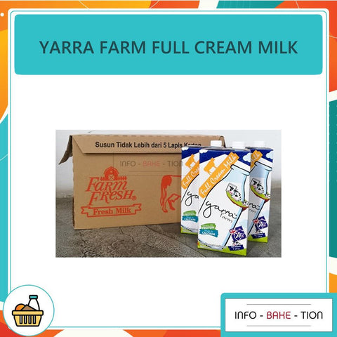 Yarra Full Cream Milk 1L (1x 12 Packets)