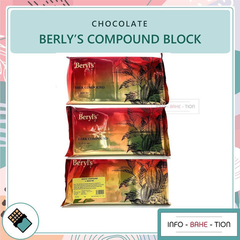 Beryl's Chocolate Compound Block Dark/ Milk/ White 1kg