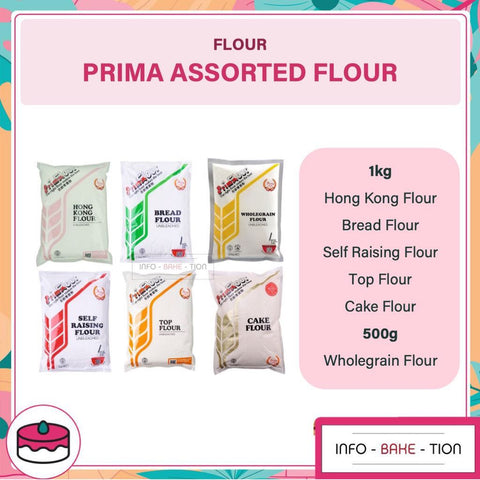 Prima Flour / Tepung (Bread Flour / Cake Flour / Hong Kong Flour / Top / Whole grain/ Top Flour) Baking Ingredients