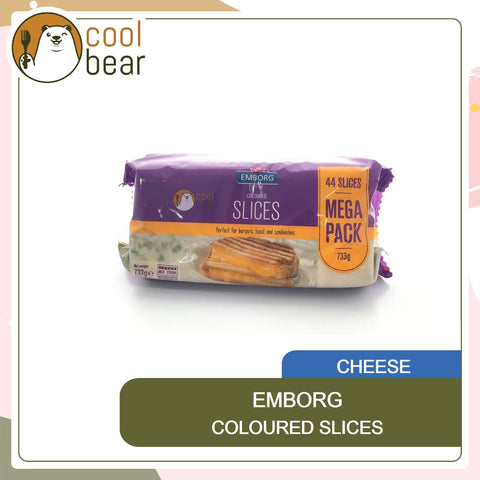 Emborg Coloured Cheese Slices 44'S